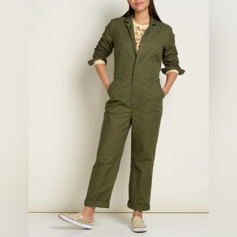 NWT TOAD&co W'S Juniper Coverall Xs olive jumpsuit